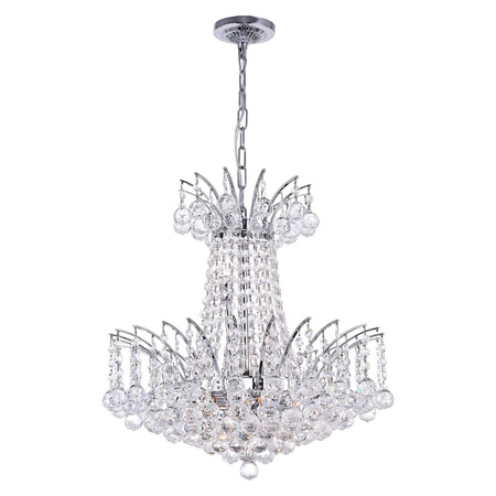 CWI LIGHTING 1One Light Down Chandelier With Chrome Finish 8010P20C